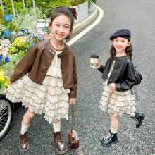 女童pu皮衣夹克4春秋韩版儿童外套机车服5小童宝宝洋气潮上衣7岁