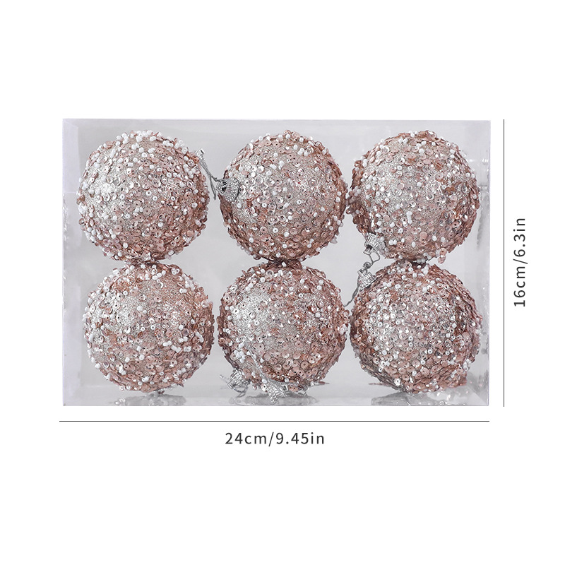 Nueva bola de Navidad de 8CM bola de espuma de perlas colgante de árbol de Navidad decoración de bolas de colores adornos de Navidad adornos adornos