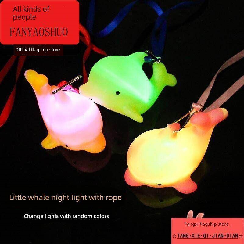 Little Dolphin Glowing Children's Toy Aquarium Glowing Affordable Flashing Lanyard Whale Night Light Street Stall Gift Little Dolphin Glowing Children's Toy Aquarium Glowing Affordable Flashing Lanyard Whale Night Light Street Stall Gift