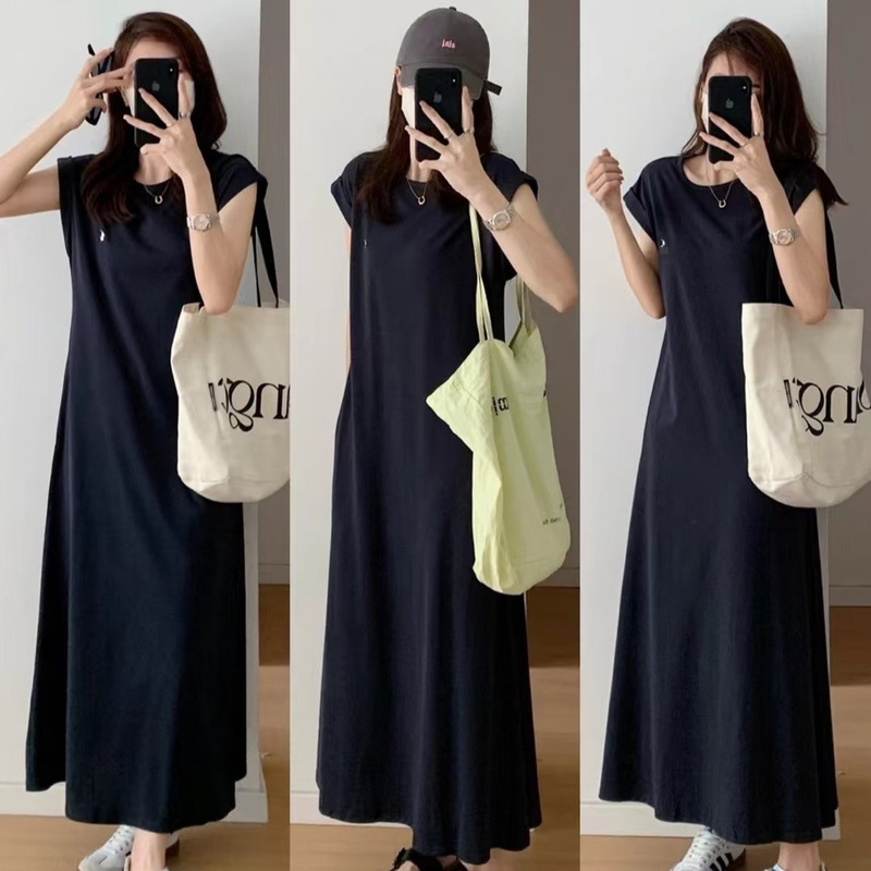 Rl Horse Riding Logo 26 Summer Sleeveless Dress for Women, Simple Pony Round Neck Loose Slimming A-Line Long Dress over Knee Length t