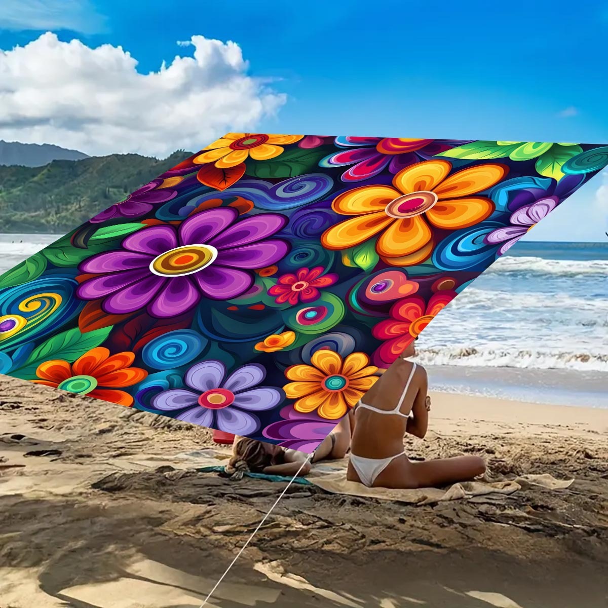 Cross-border camping sunshade tent - camping tarpaulin picnic ground cover. Portable outdoor camping tent