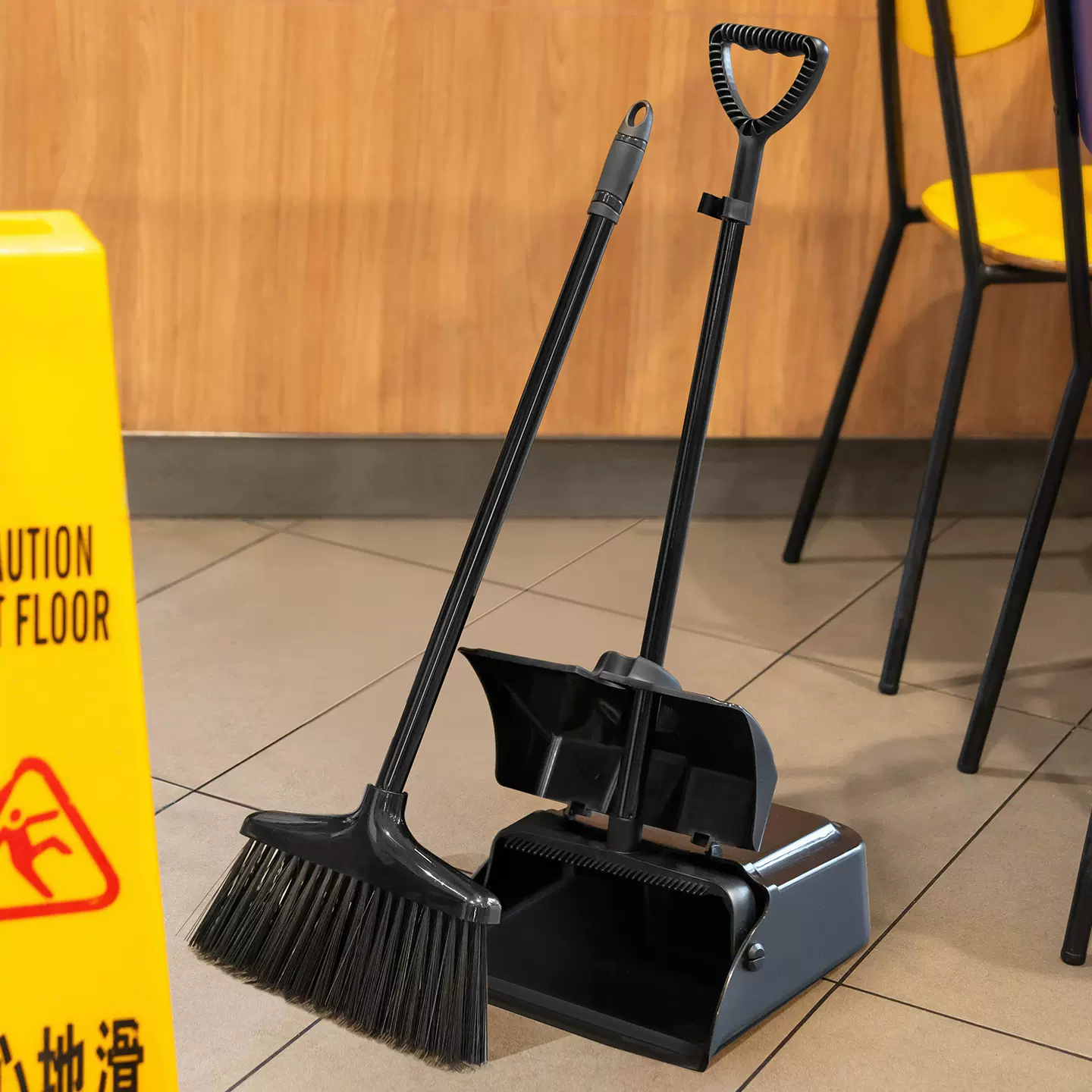 户外庭院商用扫把簸箕一套耐用大号防风垃圾铲酒店餐厅环卫工清洁