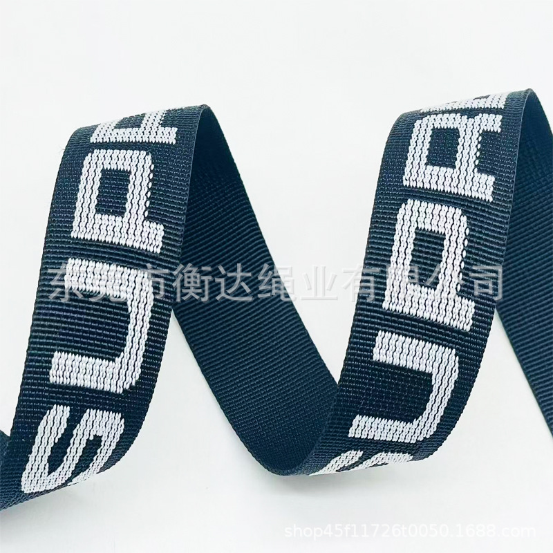 Personalizado poliéster mate jacquard cinturón cinturón libro mochila bolsa raíz de zapatos teléfono móvil colgante llavero cinturón de ropa