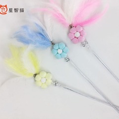 Star Smart Cat Chew-Resistant Toy with Self-Sounding Double Bells and Feathers, Fairy Cat for Entertainment, Ideal for Kittens and Young Cats