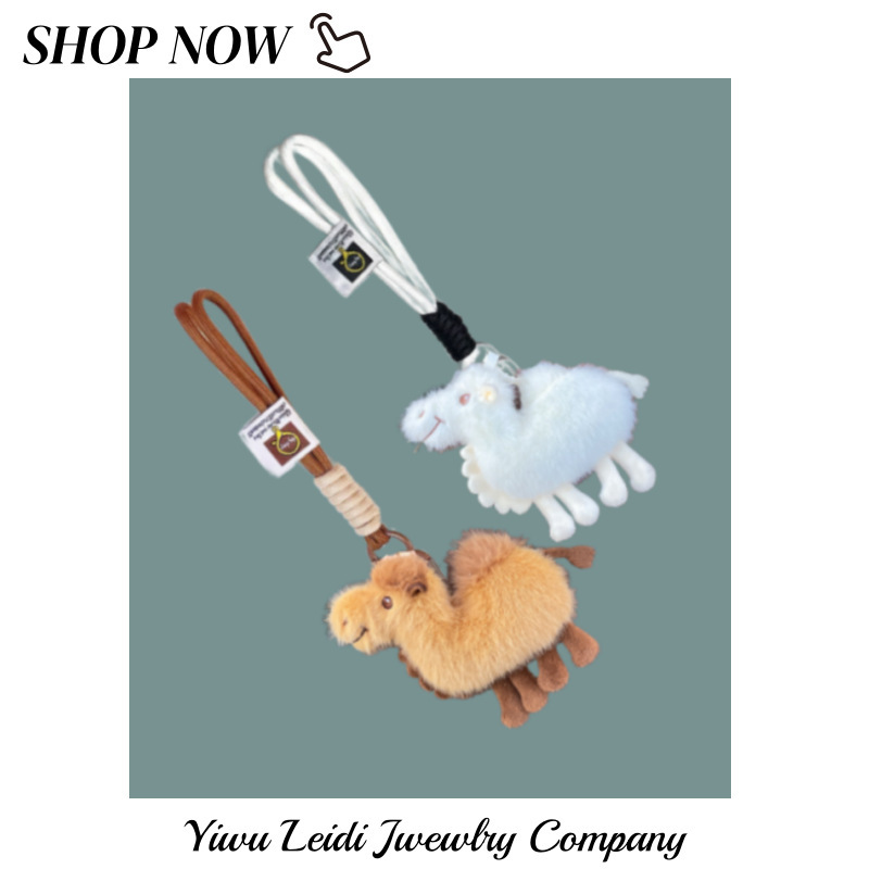 Dunhuang Desert Camel Plush Doll Keychain Bag Pendant Souvenir Alpaca Pendant School Bag Pendant Cross-Border