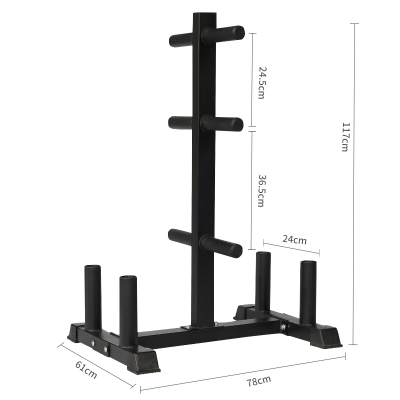 Barbell shelf household vertical commercial barbell Rod Olympic rod storage rack large hole small hole dumbbell piece storage rack
