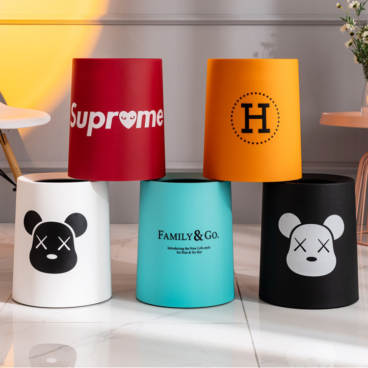 [Clearance] Living Room Bathroom Kitchen Trash Bin Hidden Garbage Bag Creative Nordic Style Hotel Trash Bin