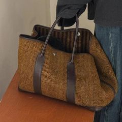 Insネットの赤いタイプのカジュアルな百合の気質のレトロな通勤のハンドバッグの大容量のショッピングバッグの飛行機のカバン
