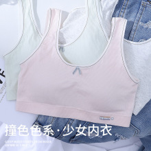 少女内衣一二阶段初高中学生纯棉运动防震背心青春期女孩发育文胸