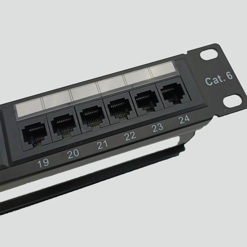Cat6 Category 6 24-port 1U unshielded patch panel Cat6 unshielded network patch panel factory direct sale