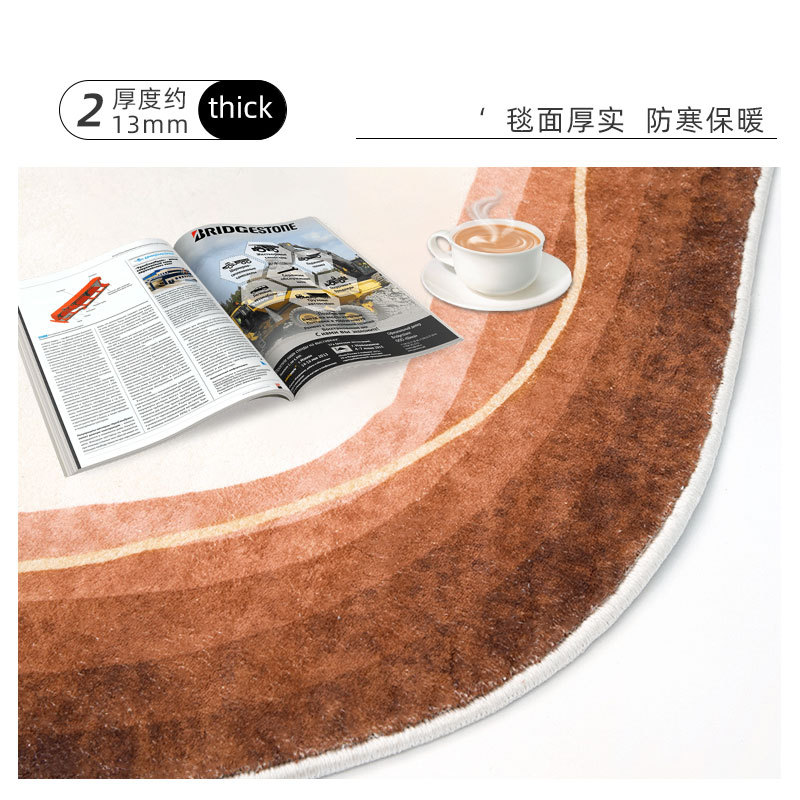 modern creative carpet made of faux fur for living room