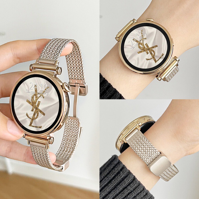 Suitable for Huawei Gt7 Samsung Apple 10 Slim Model S11 Stainless Steel Wheat Ear Magnetic Watch5 Metal Watch Strap for Women Suitable for Huawei Gt7 Samsung Apple 10 Slim Model S11 Stainless Steel Wheat Ear Magnetic Watch5 Metal Watch Strap for Women