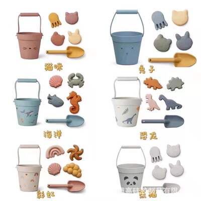 silica gel Beach Bucket suit Hot Produce Manufactor supply Seaside Parenting interaction Bathing Toys Model Sand buckets