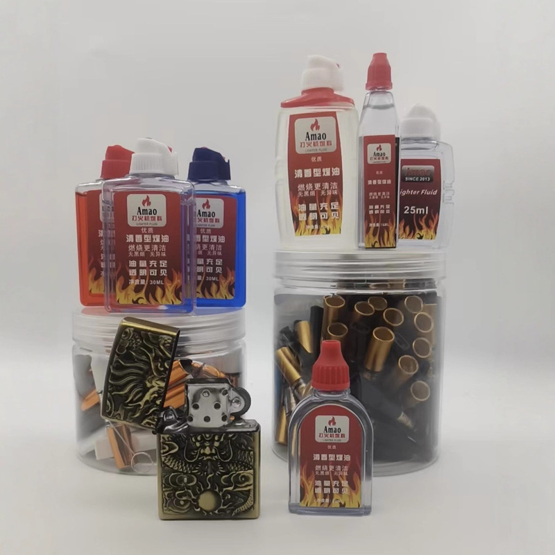 Kerosene Lighter Special Genuine Fuel Kerosene Flint Cotton Core Lighter Transparent Liquid Fuel Special Price Variety