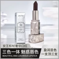 ZKYO Queen Scepter Роскошная губная помада Трехцветная губная помада Туман Матовая без макияжа Помада без чашки Помада оптом