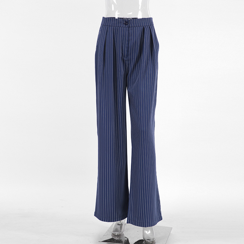 Women's Daily Simple Style Stripe Full Length Pocket Casual Pants display picture 3