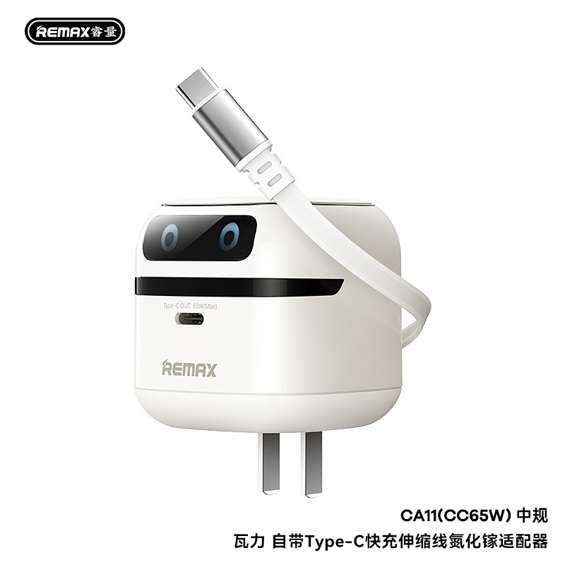 Reamax Ruili Comes with a Type-C Fast Charging Retractable Cable and Gallium Nitride Adapter Ca11 (Cc65W)