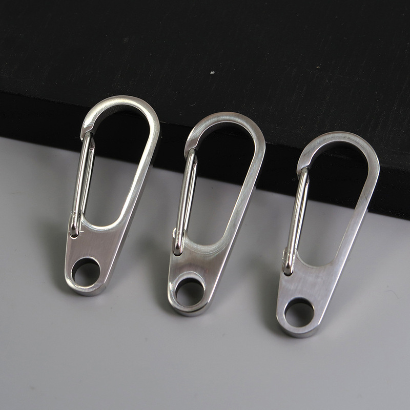 Laser Cut Stainless Steel Keychain Metal Waist Hanger Spring Hook Handmade Polished high quality Keychain Hook