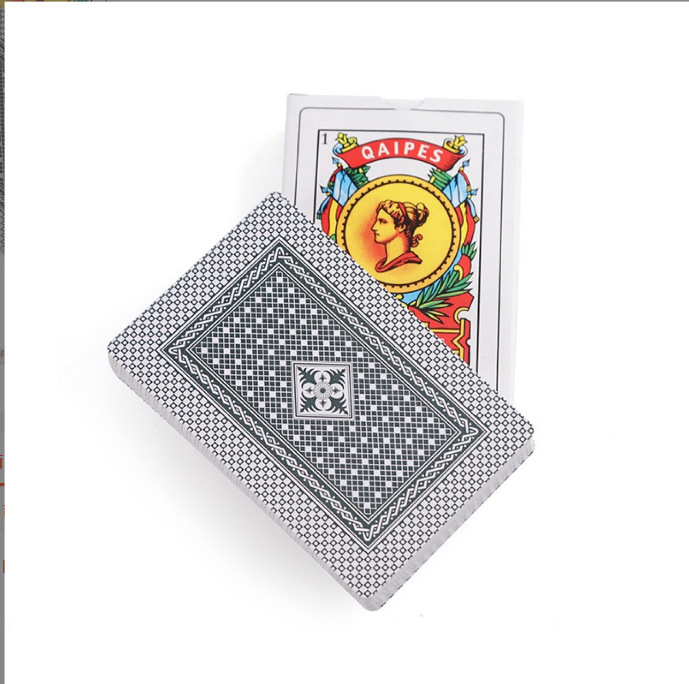 Fabricante proveedor español de cartas de poker comercio exterior de poker de papel de corazón negro reina 50 juegos de poker