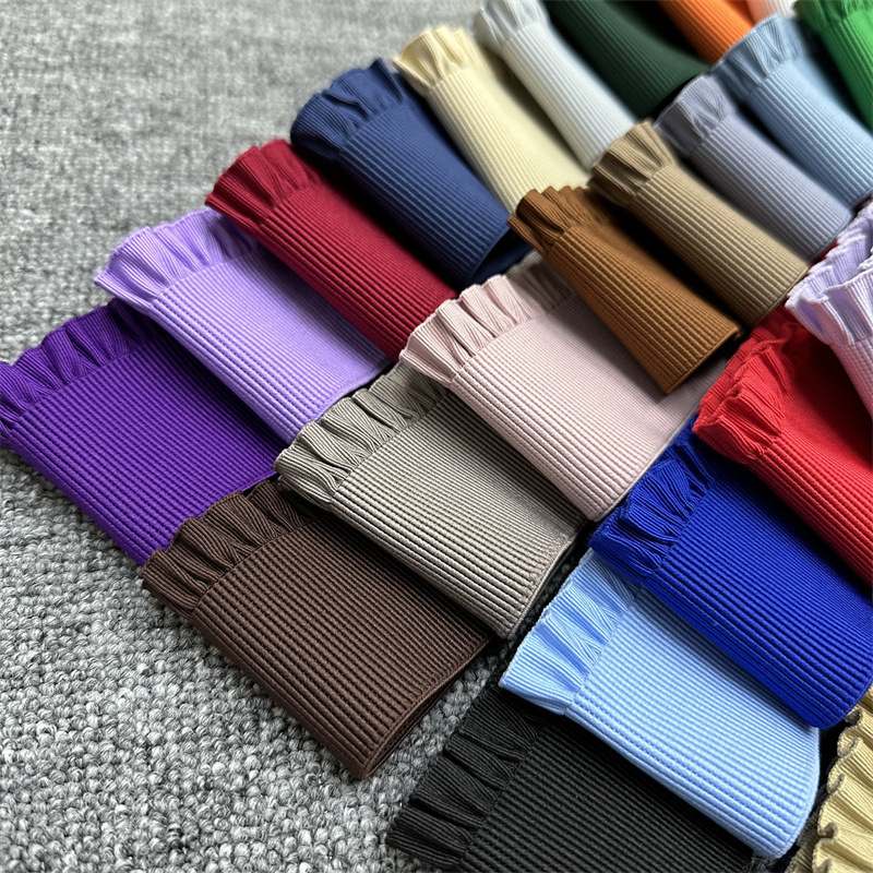 6cm木耳边荷叶纹褶皱松紧带 束腰弹力橡筋织带