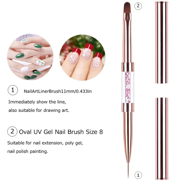 Cross-border supply of dual-ended gel pens for nail art, including round-tip pens, liner pens, and UV gel pens, directly from the manufacturer