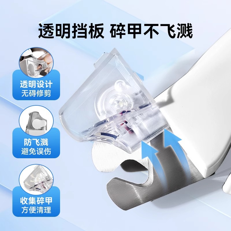 Perro especial pequeño cocodrilo LED luminoso acero inoxidable manijas cortadoras de uñas gatos limpieza cosmética artículos para mascotas