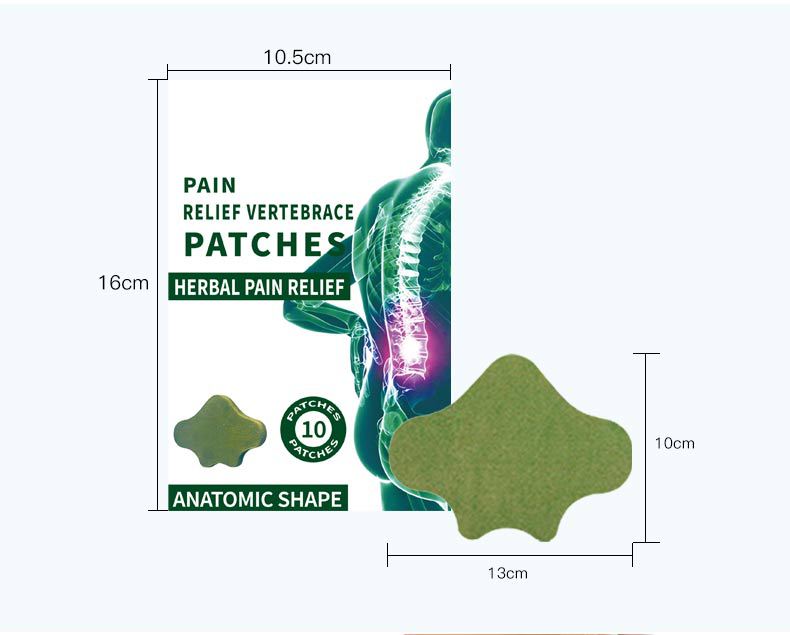 Mugwort Waist Patch Herbal Body Patches for Lumbar Support 10 Patches per Box in use