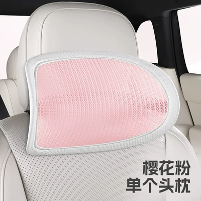 Breathable Car Seat Backrest with – Waist support - single-headrest-sakura-pink