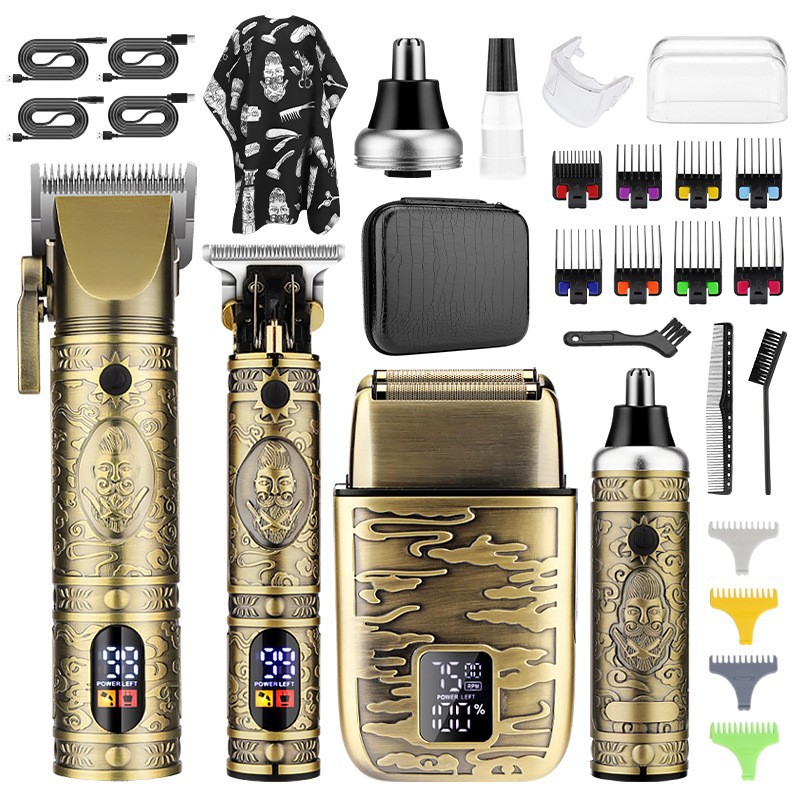 Mother and son hair clipper set LCD digi...