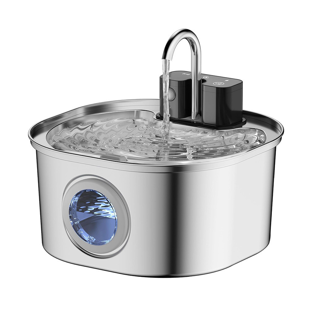 Pet Cat Drinker de acero inoxidable Dog Drinker automático de inducción infrarroja silenciosa alimentador de agua de gran capacidad