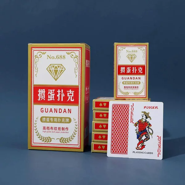 2026 New Model Guandan Household Large-Character Playing Cards, Textured Blue Core Paper, Anti-Fold, Wear-Resistant, Non-Slip, High-End Tournament Poker Cards