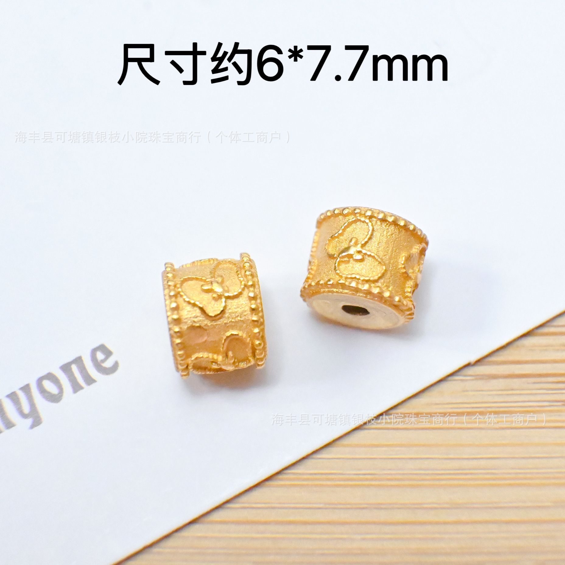 S925 Silver Ancient Gold DIY Through-Hole Accessories Butterfly Spacer Bead Pendant Pendant Beaded Bracelet Necklace Jewelry Wholesale