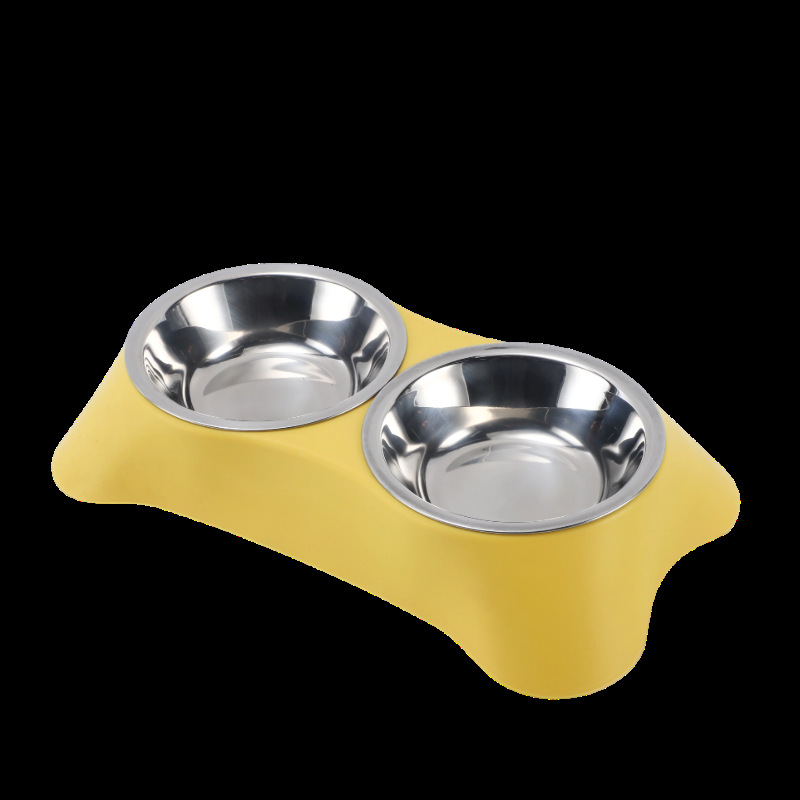 Comedero Doble para Mascotas Tamaño Mediano de Acero Inoxidable y PP para Agua y Comida de Perros y Gatos image 12