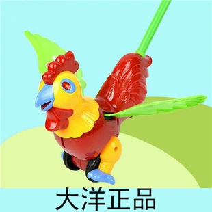 Крупная игрушка-каталка «петух» на палочке для малышей