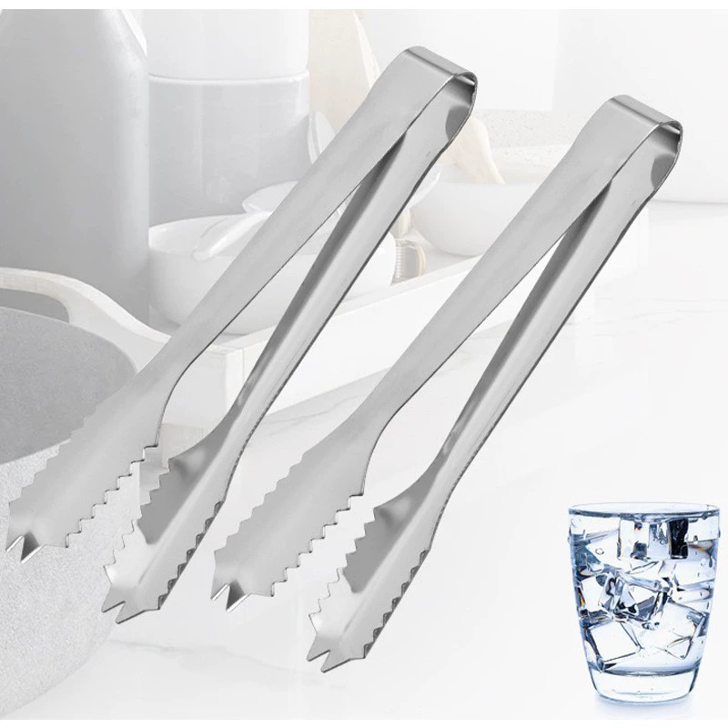 Зажим для льда из нержавеющей стали, 18 см, зажим для полотенец, зажим для хлеба, салата, зажим для фруктов, кухонный зажим для еды, зажим для бара, зажим для приготовления пищи