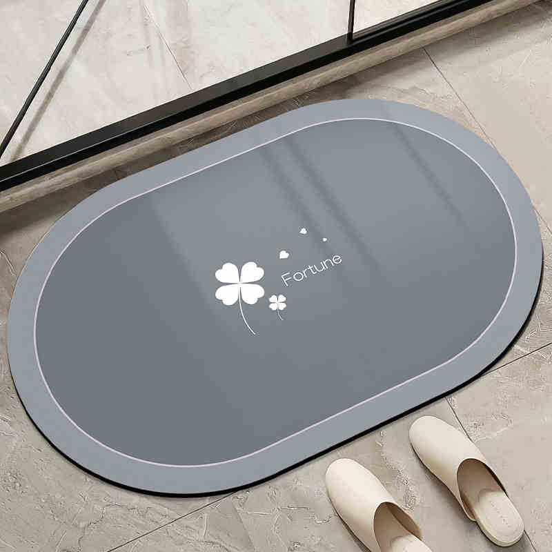 Moderno simple alfombra de barro de diatomeas color sólido absorción de agua alfombra de suelo de secado rápido inodoro antideslizante fácil de cuidar alfombra de pies