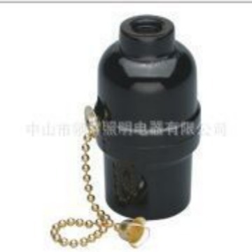 Estándar americano E26(E27) real baquelita cremallera interruptor tornillo nudo libre vintage lámpara titular con flores
