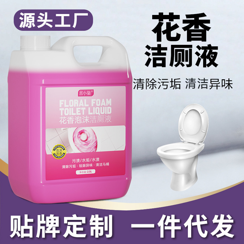 Nettoyant pour toilettes parfumé aux fleurs, grand flacon, nettoyant pour toilettes d'hôtel, mousse désodorisante pour toilettes, nettoyage en profondeur