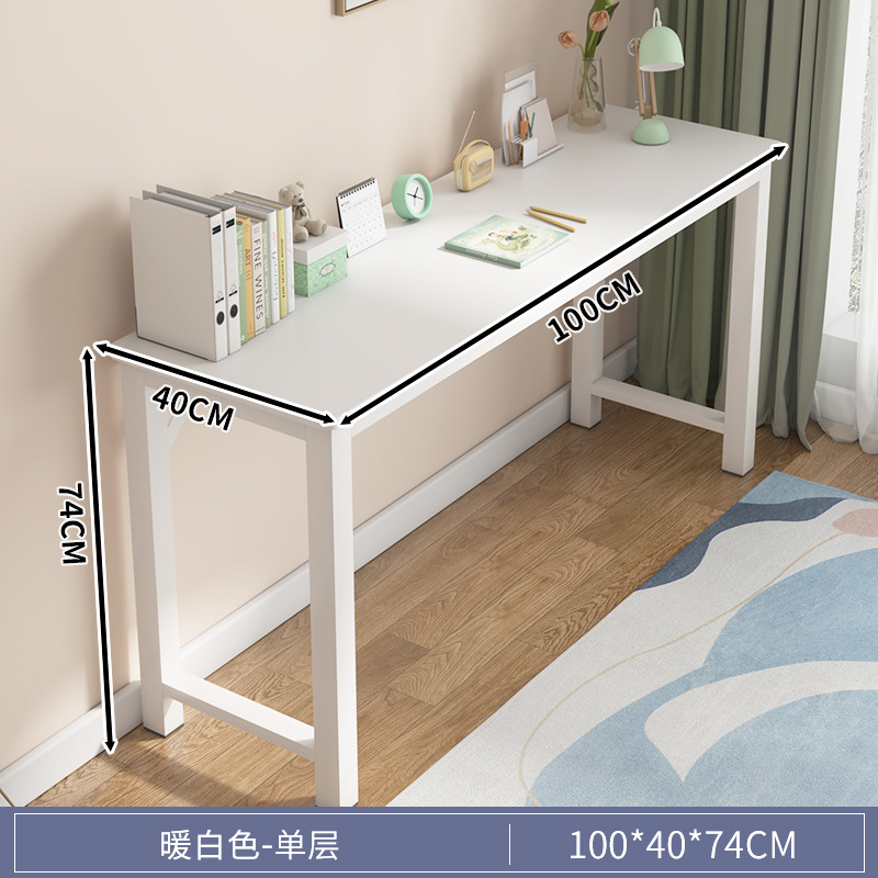 Mesa de barra larga simple y moderna, escritorio de escritorio estrecho, escritorio de computadora, escritorio de estudio, escritorio de escritorio