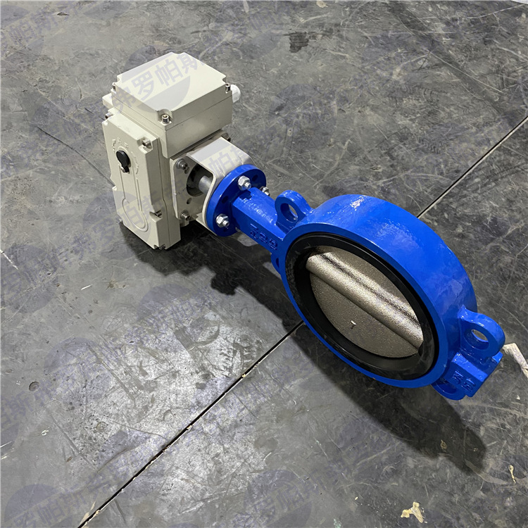 电动蝶阀 电动球墨铸铁蝶阀 电动对夹式软密封蝶阀D971X-16 DN350