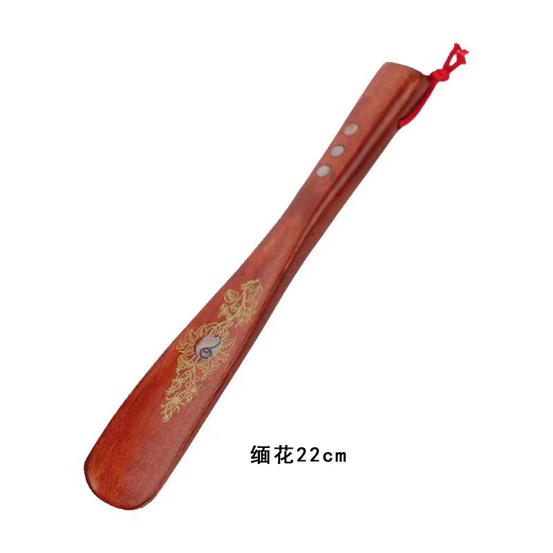ベトナムの木造の靴は黒檀の木の長い柄を抜いて貝殻をはめ込んで靴の器の家庭用の靴を持ち上げます。|undefined