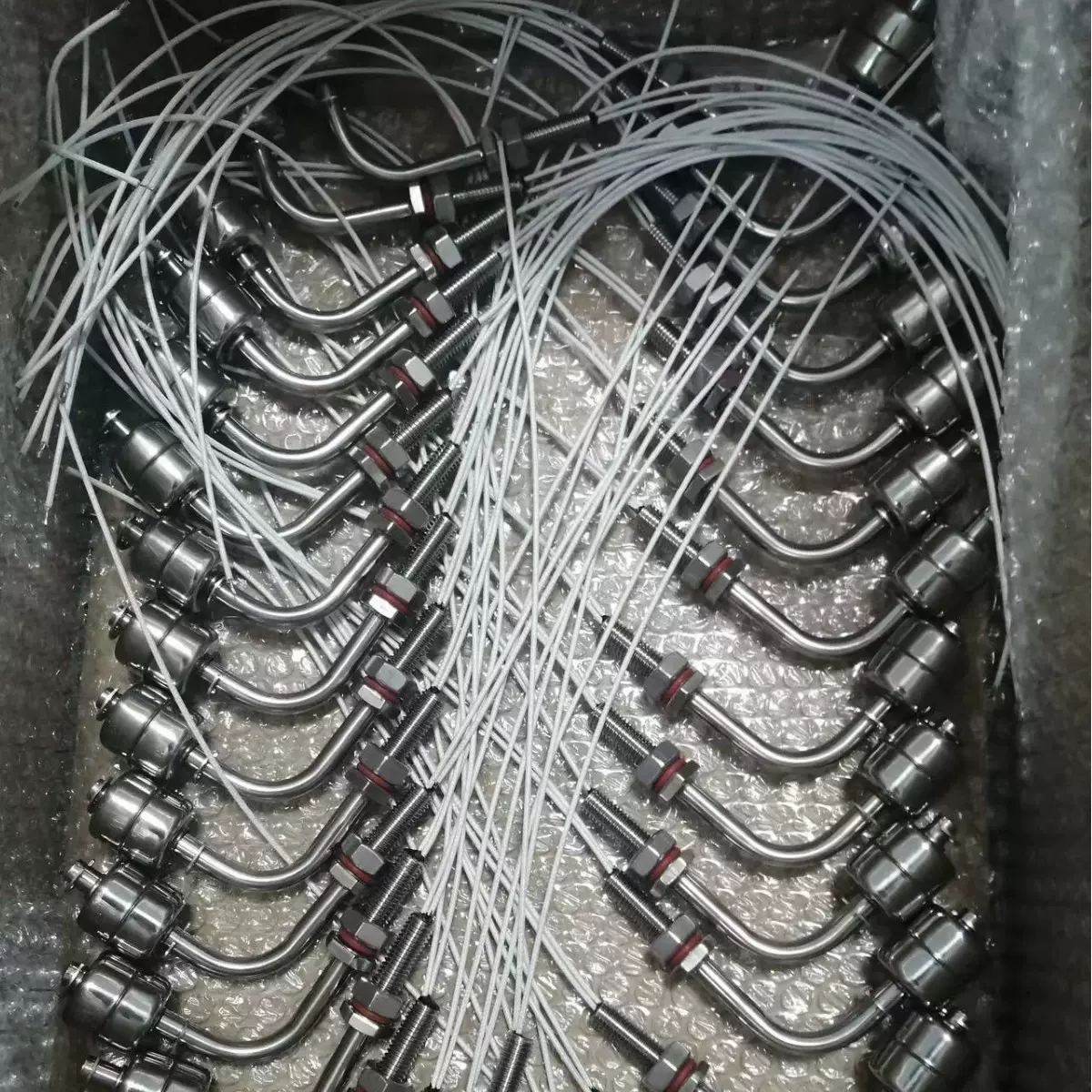 侧装式弯杆浮球控制器 可调式液位传感器不锈钢304/316 小浮球开