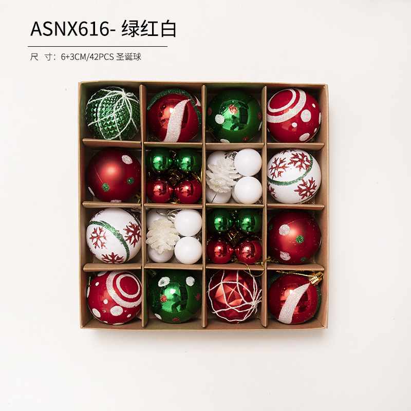 Bola de Navidad árbol de Navidad adornos de decoración colgante de bola de colores accesorios de material de Navidad DIY decoración de Navidad al por mayor