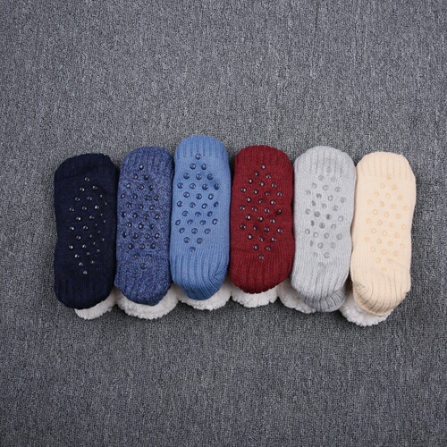 Floor socks, thick winter socks with padding, warm indoor socks for women and adults, men's shoes and socks