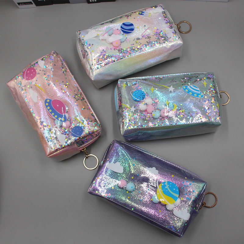 Brand capacious cosmetic bag