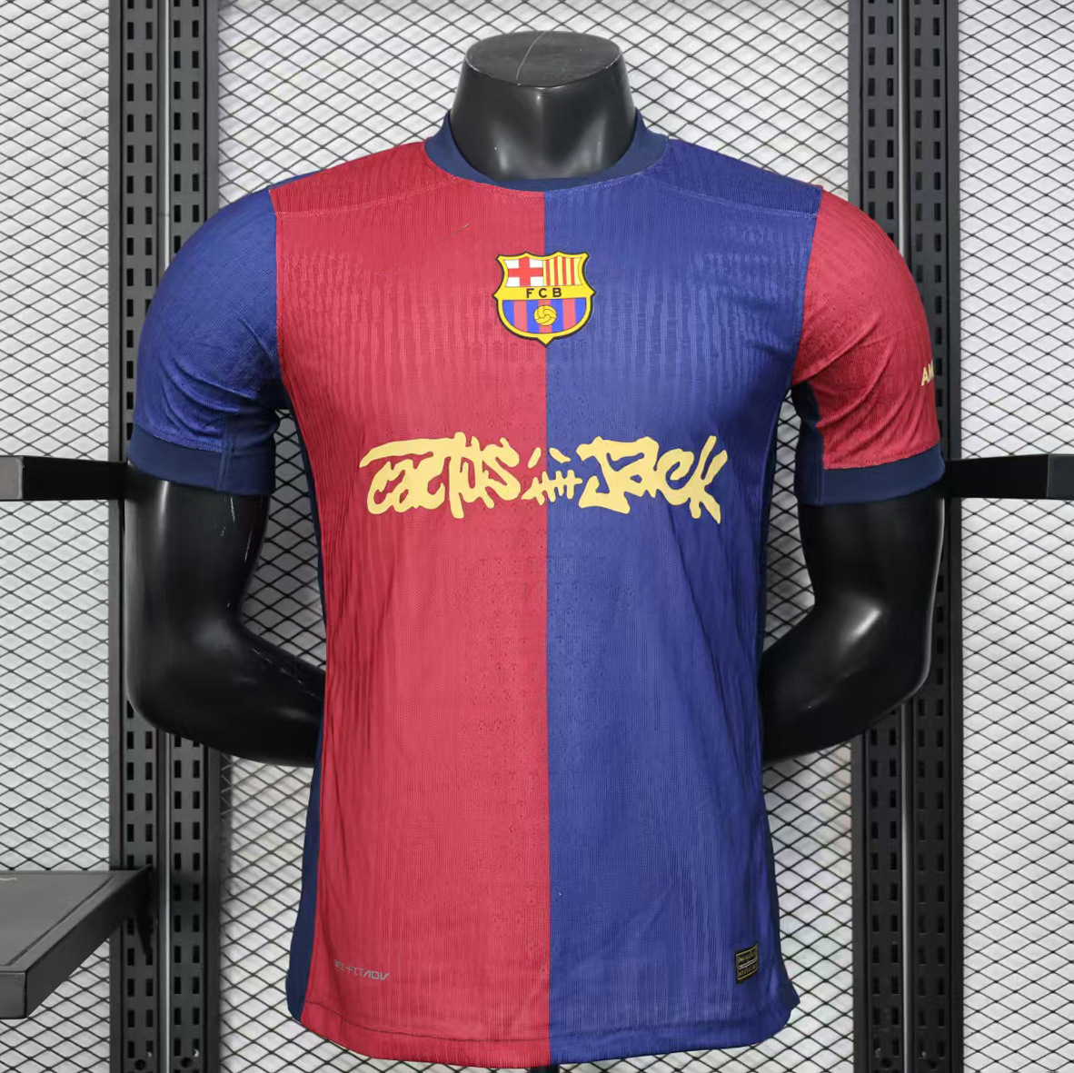 Cactus Jack x Nike x FC Barcelona 2024/25 Home Player Version Jersey Red/Blue