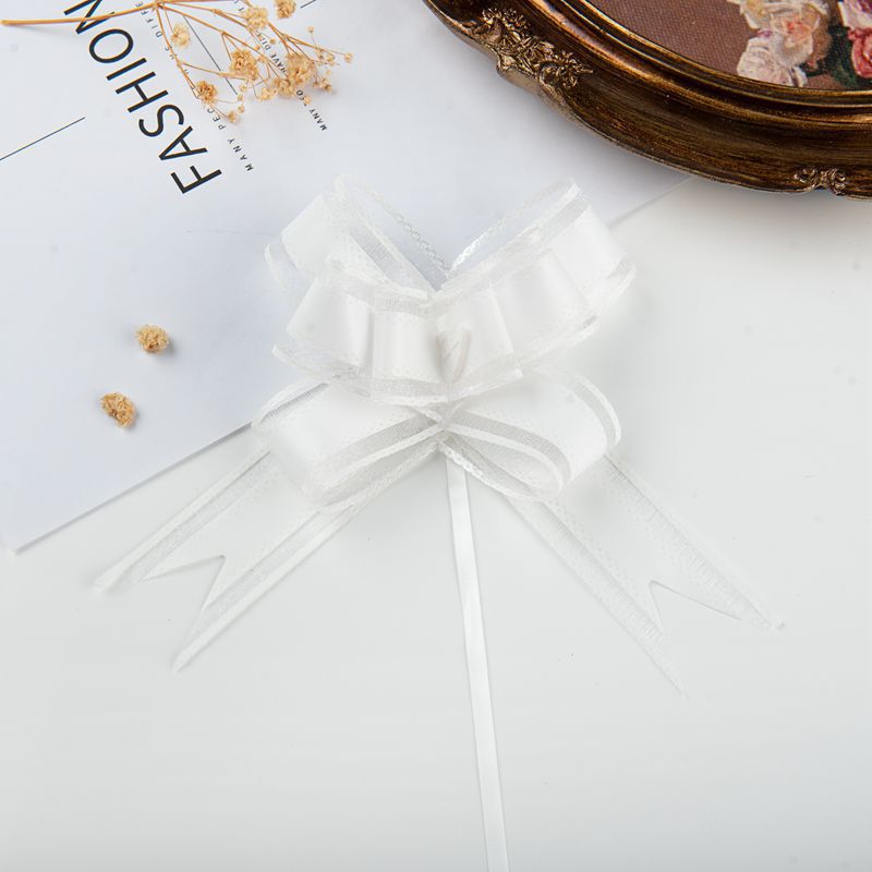 30 nieve hilo borde boda coche mano-Tirado flor cinta cordón arco caja de regalo ramo regalo fruta embalaje guirnalda
