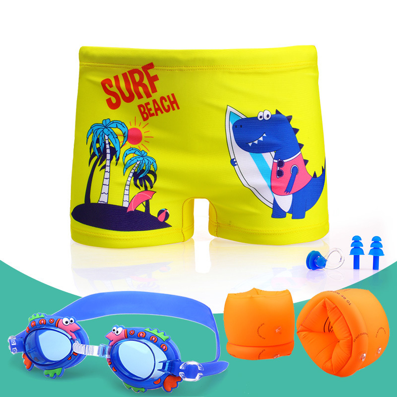 Pantalones de baño para niños, niños, niños, trajes de baño para niños, gorras de baño, gafas de baño para niños, comercio exterior