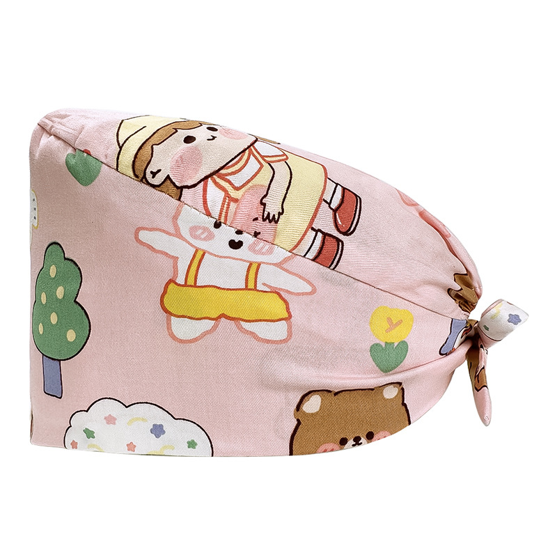 Quirófano sombrero mujer algodón quirúrgico encaje impreso enfermera sombrero nueva hebilla quimioterapia confinamiento masculino oral dental