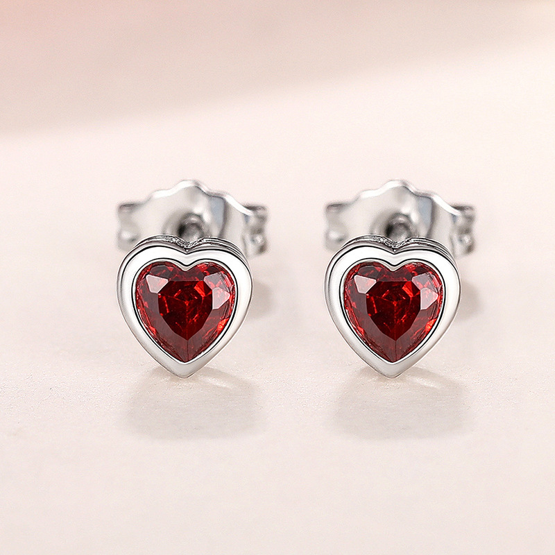 3g Weight Copper Ear Needle Material Ear Studs Classification 1 Pair Quantity Daily, Street Occasion Copper Material Heart Shape Pattern All Seasons Season Women's Gender Sweet Style 1 Pair Sweet Heart Shape Copper Ear Studs 43